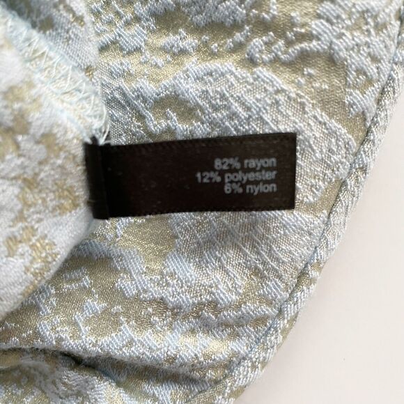 The Limited Womens Large Blue Beige Top Damask Snake Pattern Exposed Zipper - Picture 6 of 7